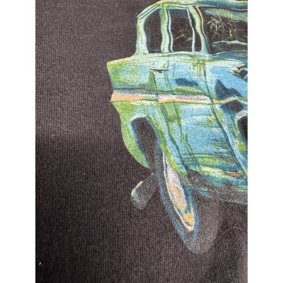 Vintage 2002 Black L Harry Potter Chamber of Secrets Flying Ford Anglia T-Shirt - Picture 6 of 12